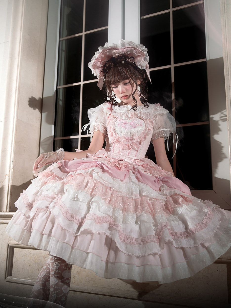 Wedding Poem Lolita JSK, Train and Bonnet Set - image 12