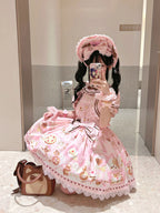 Dream Teahouse - Dessert Print Kawaii Lolita OP Dress Suit - image 37