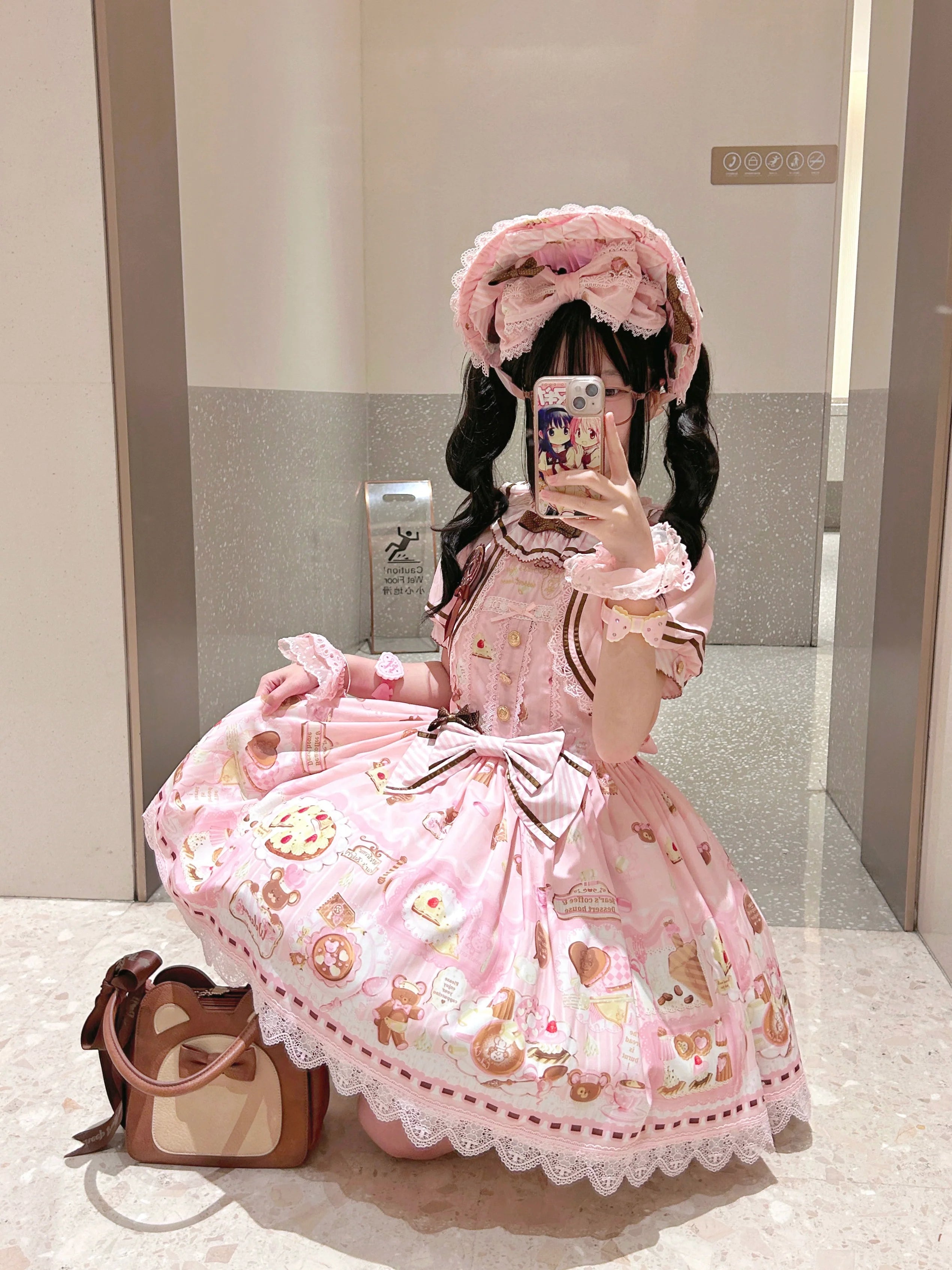 Dream Teahouse - Dessert Print Kawaii Lolita OP Dress Suit - image 37
