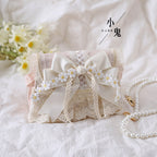 Elegant Lolita Bag Daisy Pearl Chain Lace Handbag - image 4