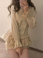 Lily - Kawaii Lolita Blouse Soft Girl Bubble Puff Sleeve - image 12