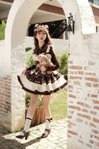 Thin Choco - Sweet Lolita Petite JSK Puffy Mini Dress KC - image 11