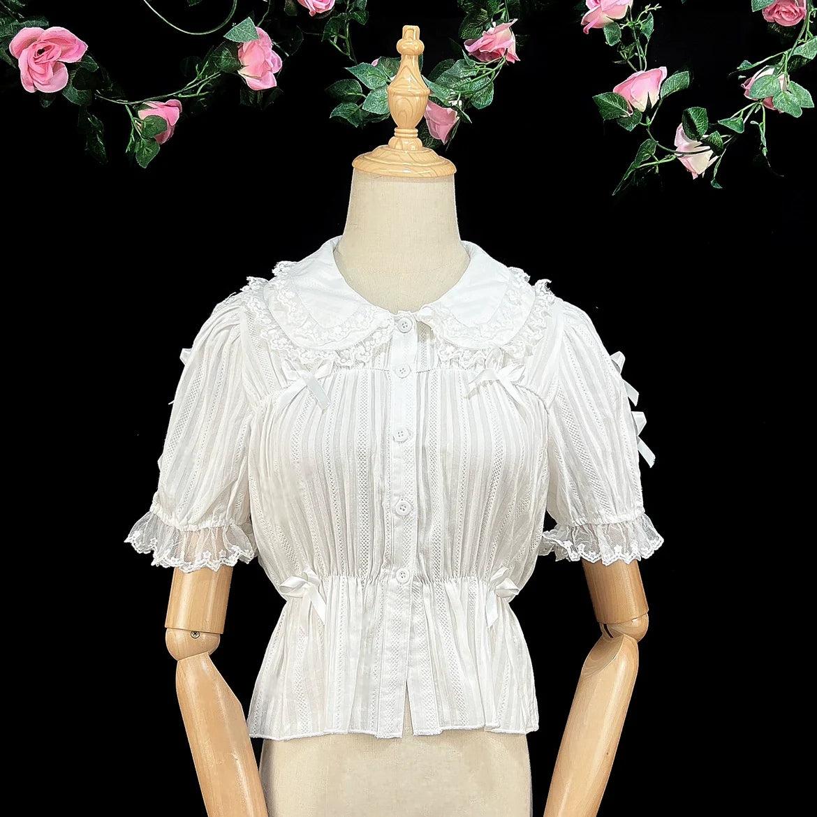 Sweet Lolita Doll Collar High-Waisted Blouse - image 13