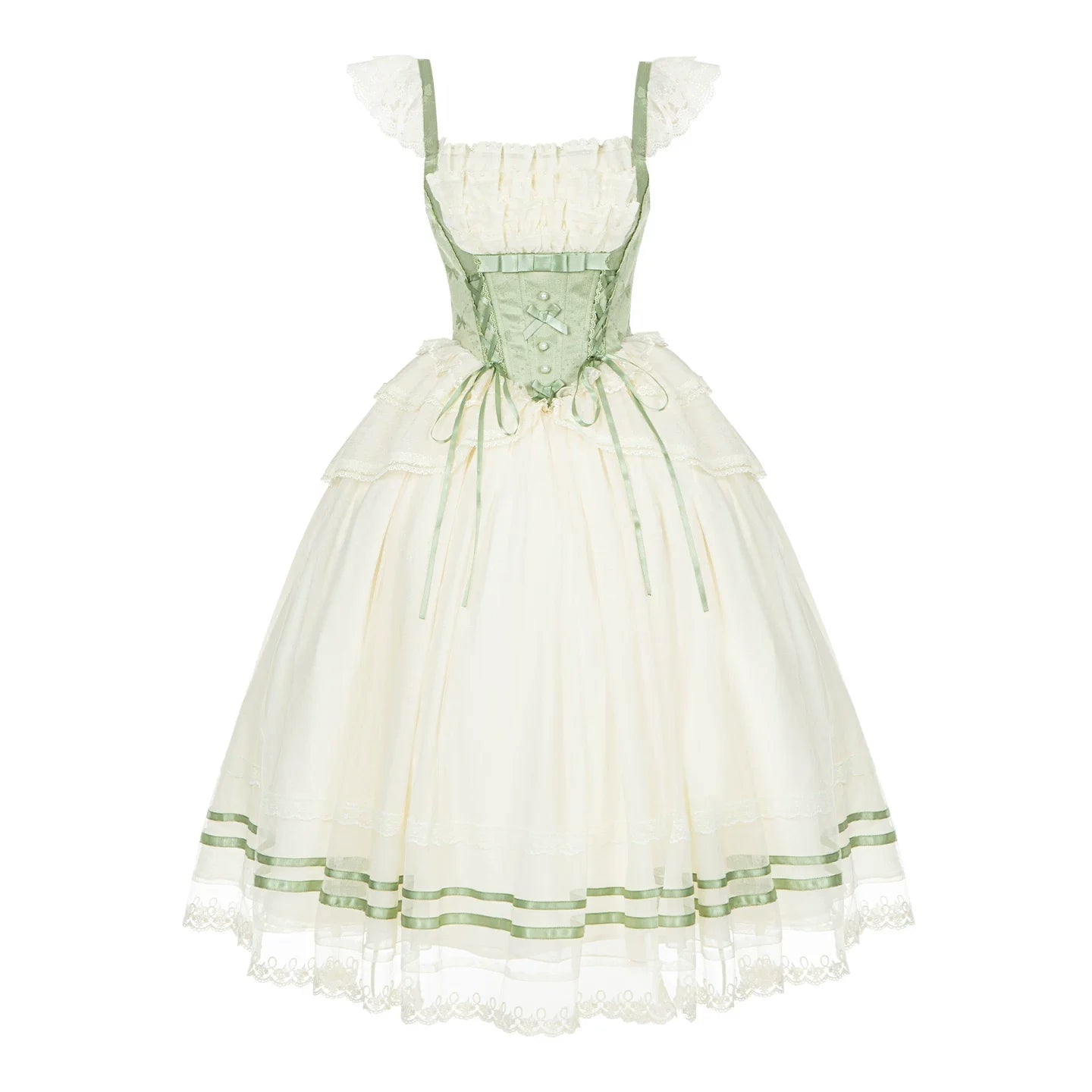 Unfailing - Classic Lolita Bow Jacquard Corset JSK Dress - image 31