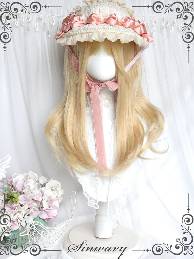 55cm Blonde Curly Lolita Wig with Detachable Double Ponytails - image 4