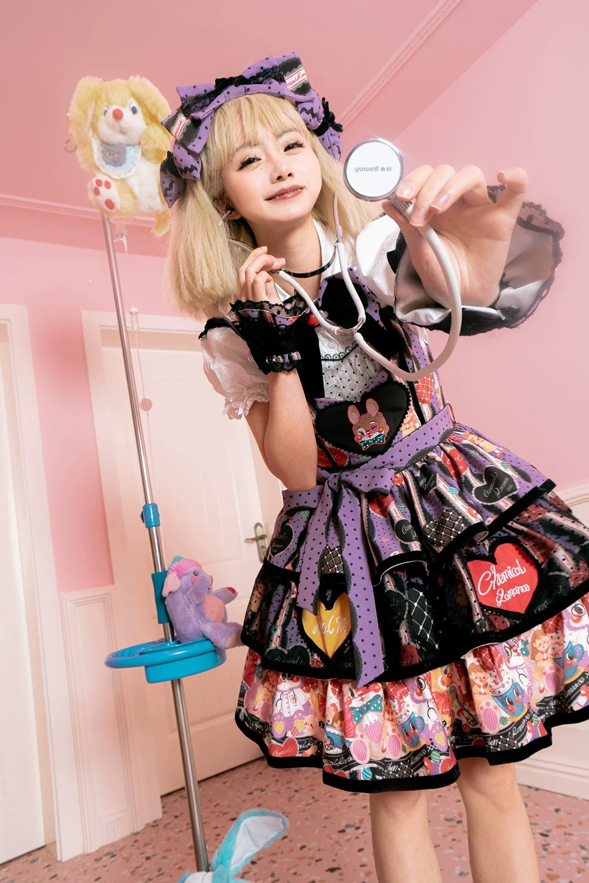 Doll Clinic Bunny Embroidery Sweet Gothic Lolita Suspender JSK - image 3