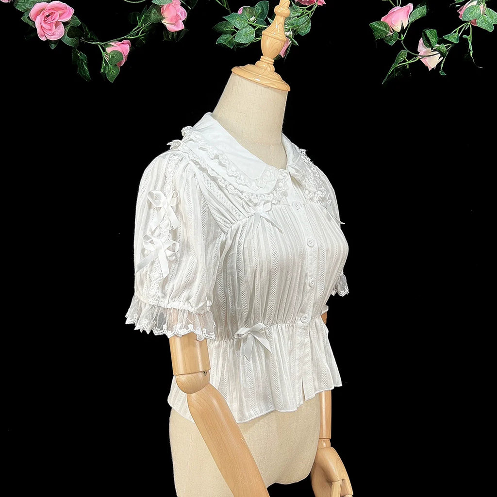 Sweet Lolita Doll Collar High-Waisted Blouse - image 14