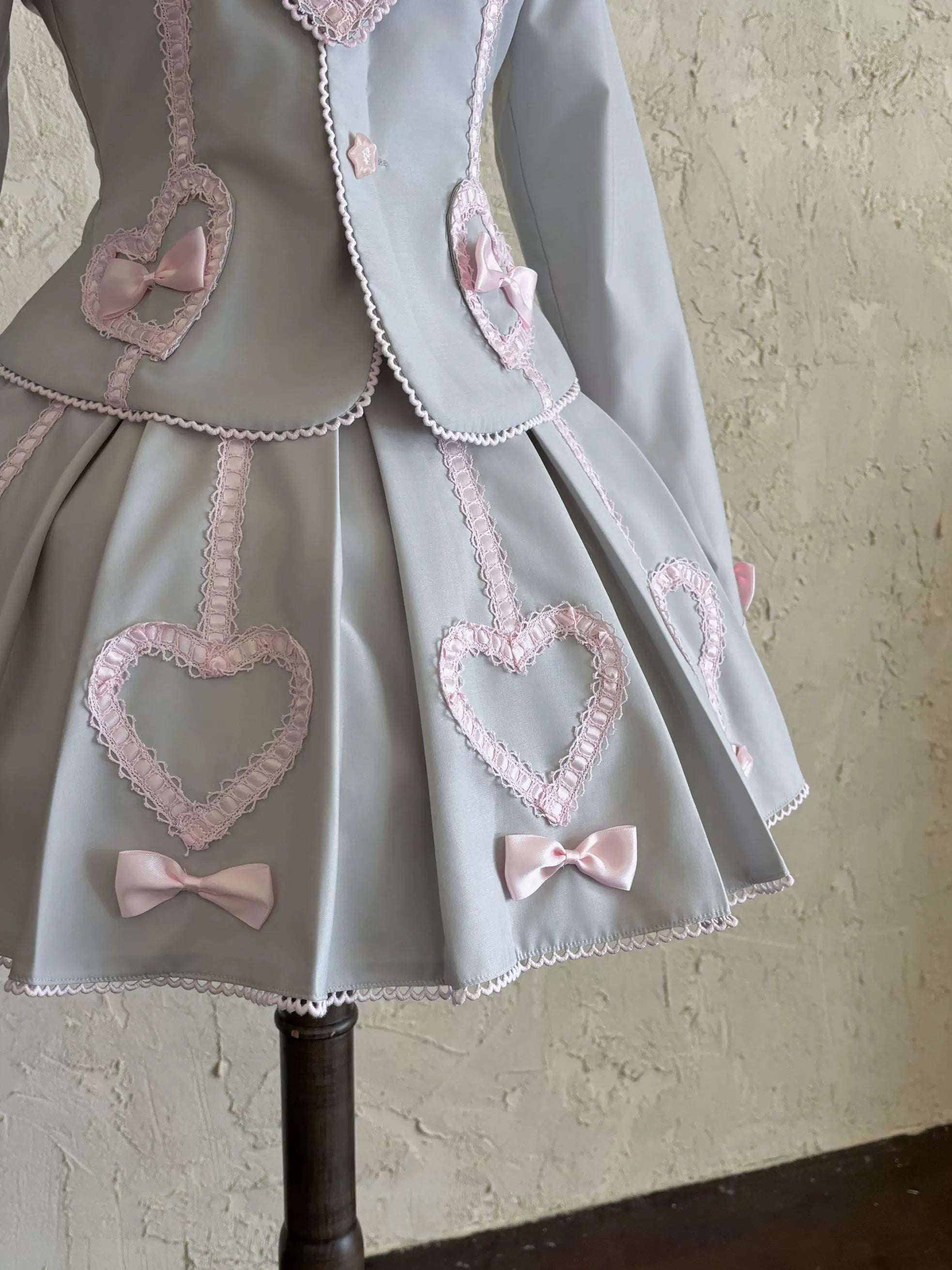 Promise After Class - Old School Lolita Fitted Blazer & Pleated Skirt Set - image 12
