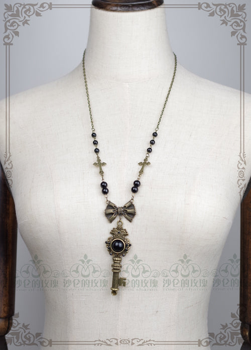 Gothic Lolita Retro Pearl Necklace - image 9