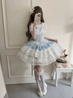 Ballet Dream - Sweet Lolita JSK Dress, Petal-like Layered Skirt - image 13