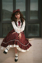 Rose - Elegant Lolita Fishbone Grid Skirt Customized - image 28