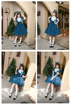 Showa Girl - Classic Lolita Showa Retro Idol Plaid OP Dress - image 7