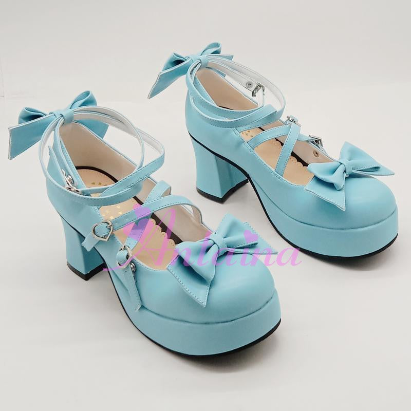 Lolita Bow Strap Shoes, Multicolors - image 33