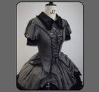 Striped Cross - Gothic Coordinated Lolita Set, Adjustable Blouse & Skirt - image 23