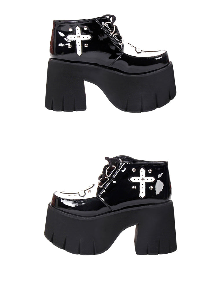 Gothic Lolita Cross Classic Platform Shoes - image 6