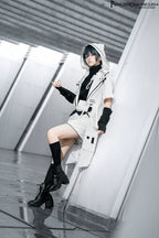 White Cat - Futuristic Style Cool Lolita Pants Suit With Cat Ear Coat - image 6