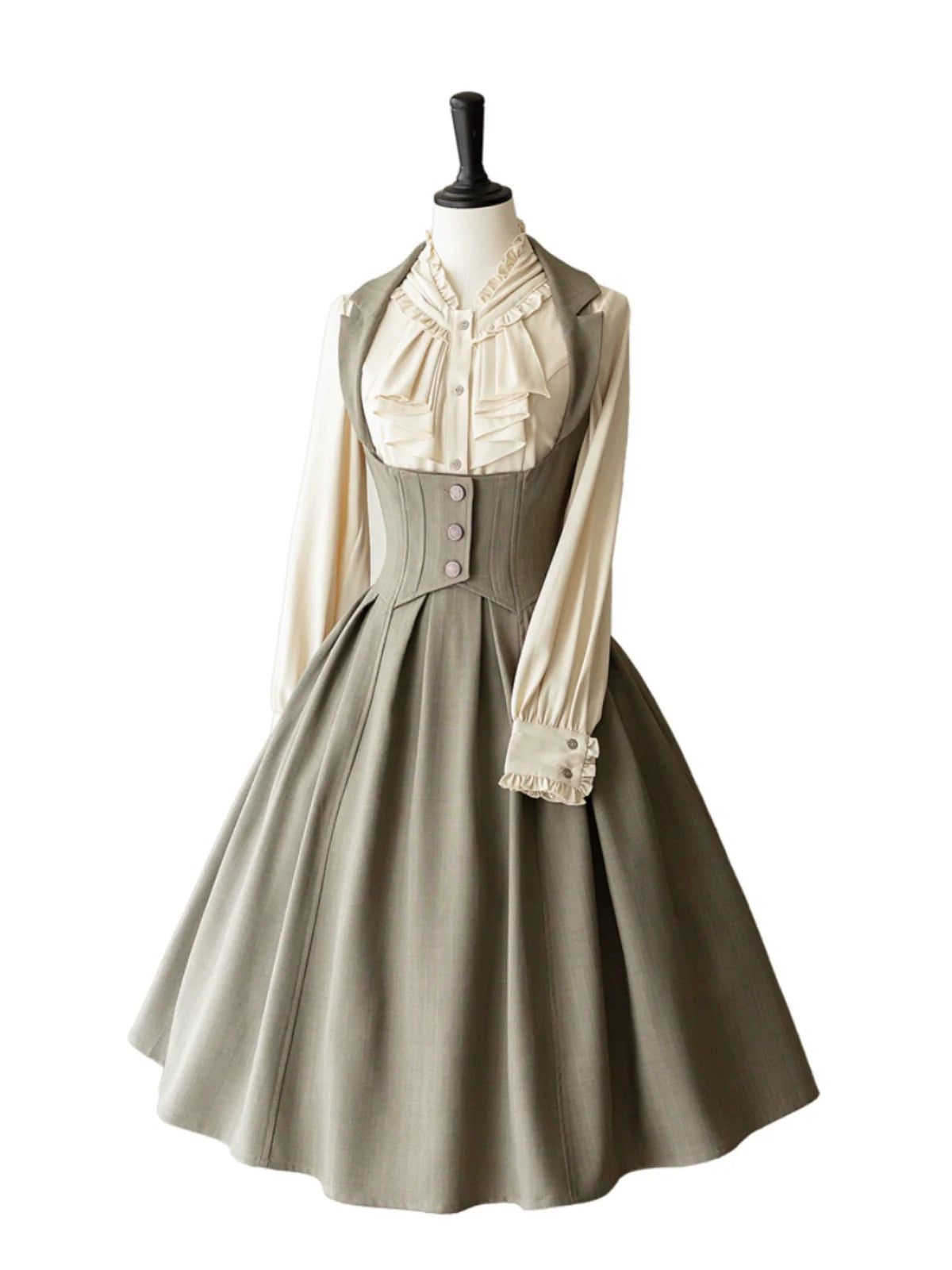 Retro Elegant Lolita Bustier JSK Dress Multicolor - image 4
