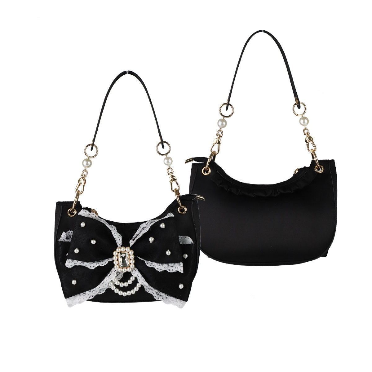 Lace Love - Satin Bow Lolita Shoulder Bag - image 11