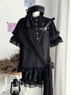 Black Moonlight - Ouji Lolita Chiffon Shirt Outfit Collection - image 12