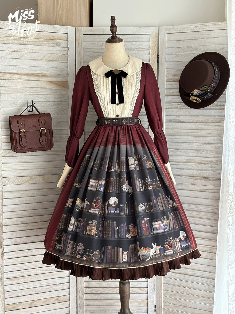 German Bookshelf - Classic Lolita OP Dress & Detachble Cape - image 28