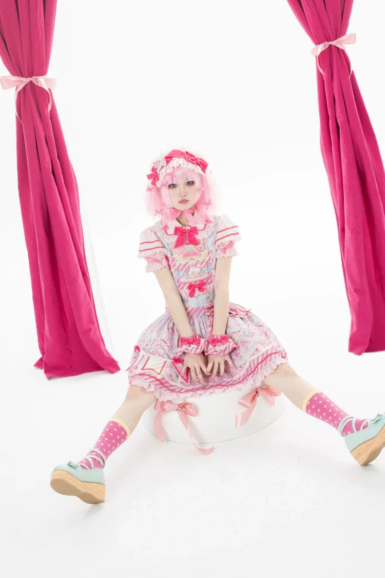 Candy Park Sweet Lolita Print Jumper Dress and Accessories - image 27
