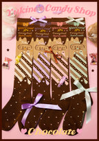 Kawaii Lolita Chocolate Color Cotton Socks - image 1