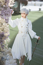 Snow Shadow - Long Sleeveless Ouji Lolita Coat - image 3