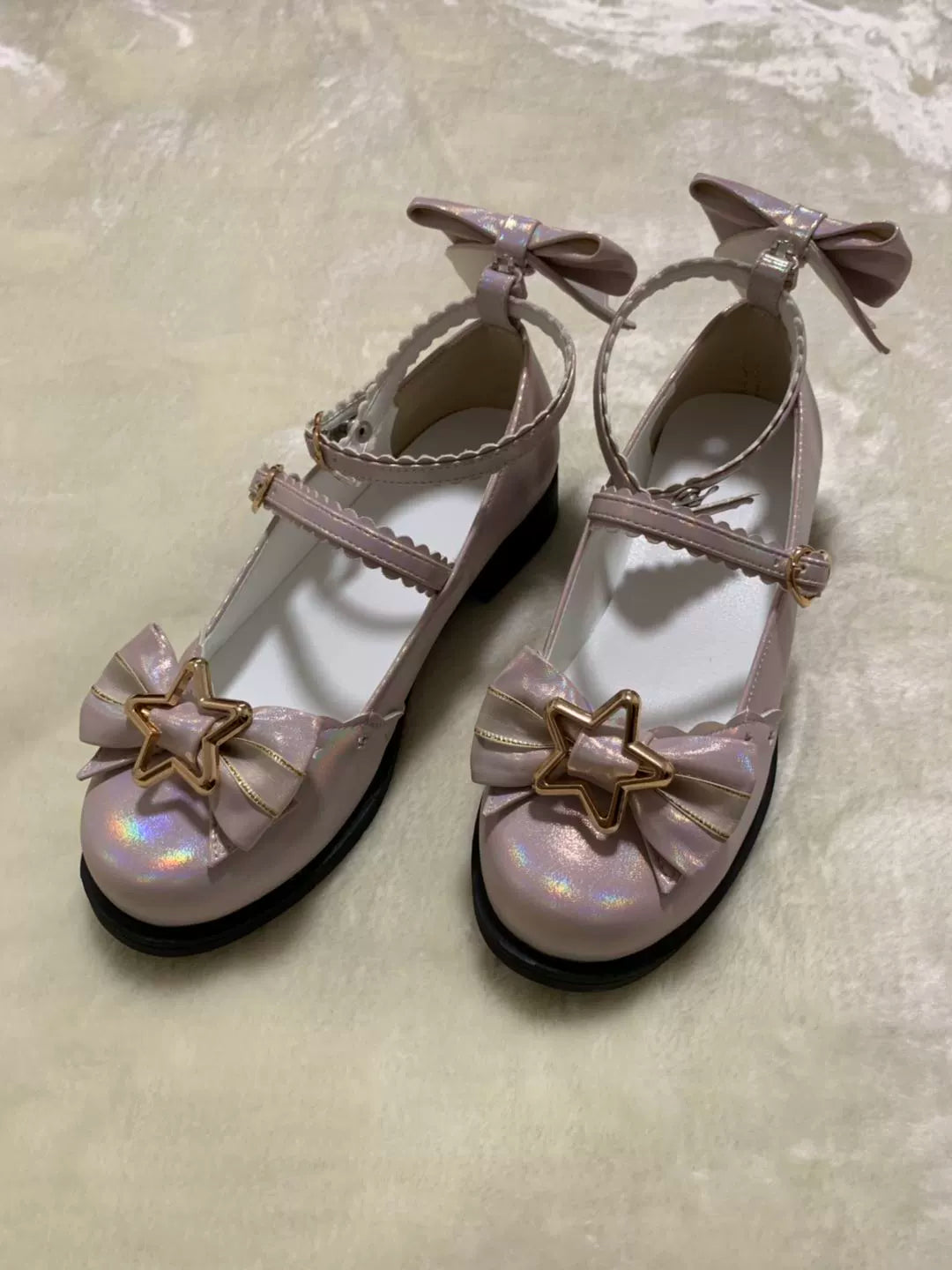 Dreamy Starry - Sweet Lolita Shoes Low Heel Bow Shoes - image 12