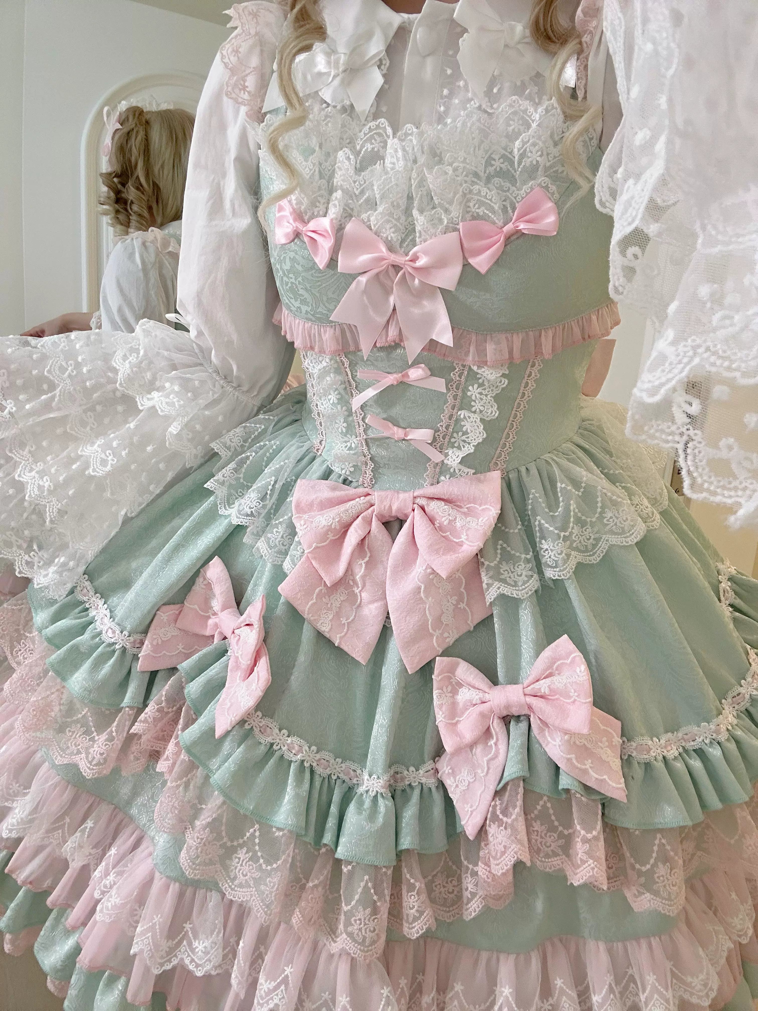 Flower Ode - Doll-like Sweet Lolita Jumper Dress - image 22