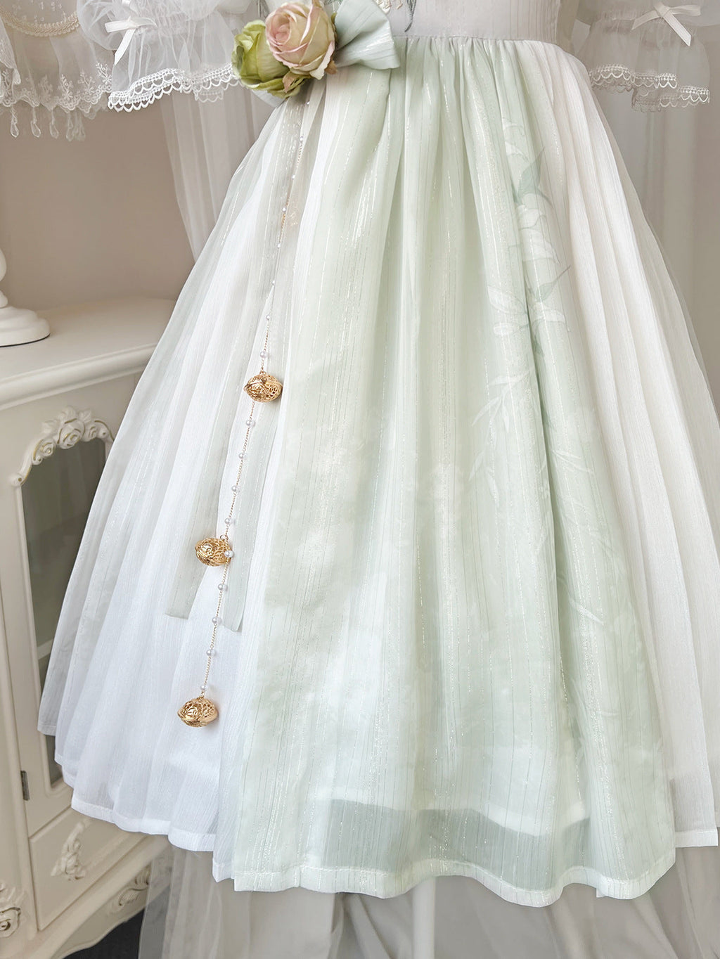 Wind Singing Lily - Qi Lolita Embroidered Dress Suit - image 6