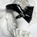 Wanxiang Cycle - Elegant Lolita Heels with Embossed Rose - image 20