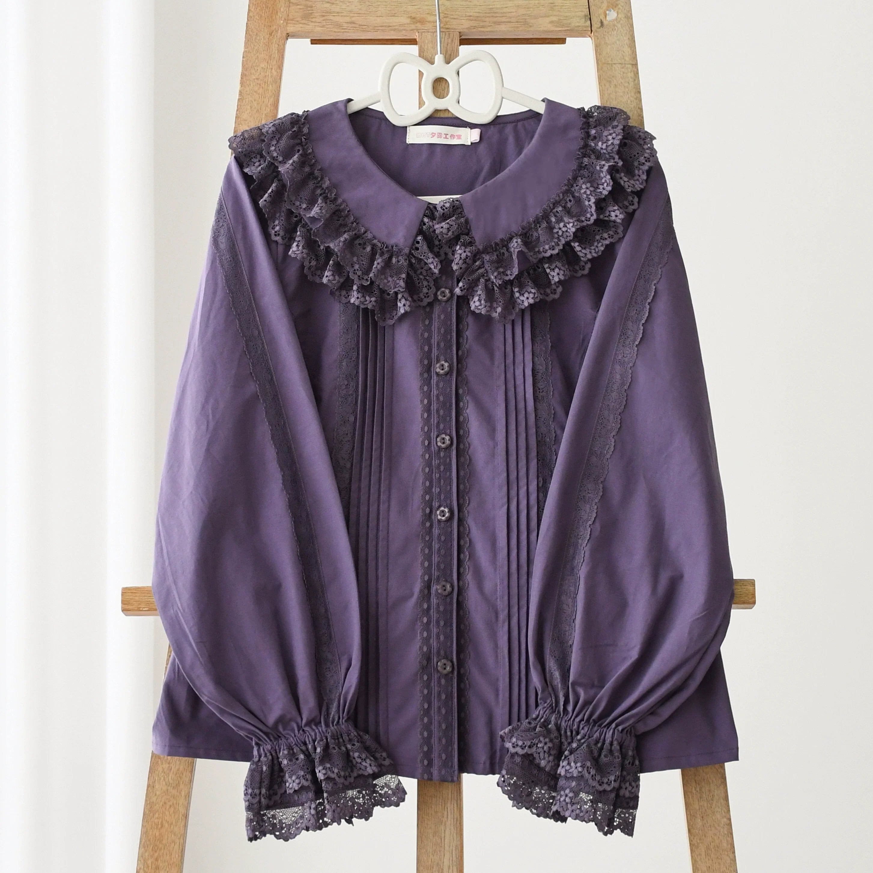 Hyde Garden - Daily Lolita Shirt Cotton Blouse Long Sleeves - image 15