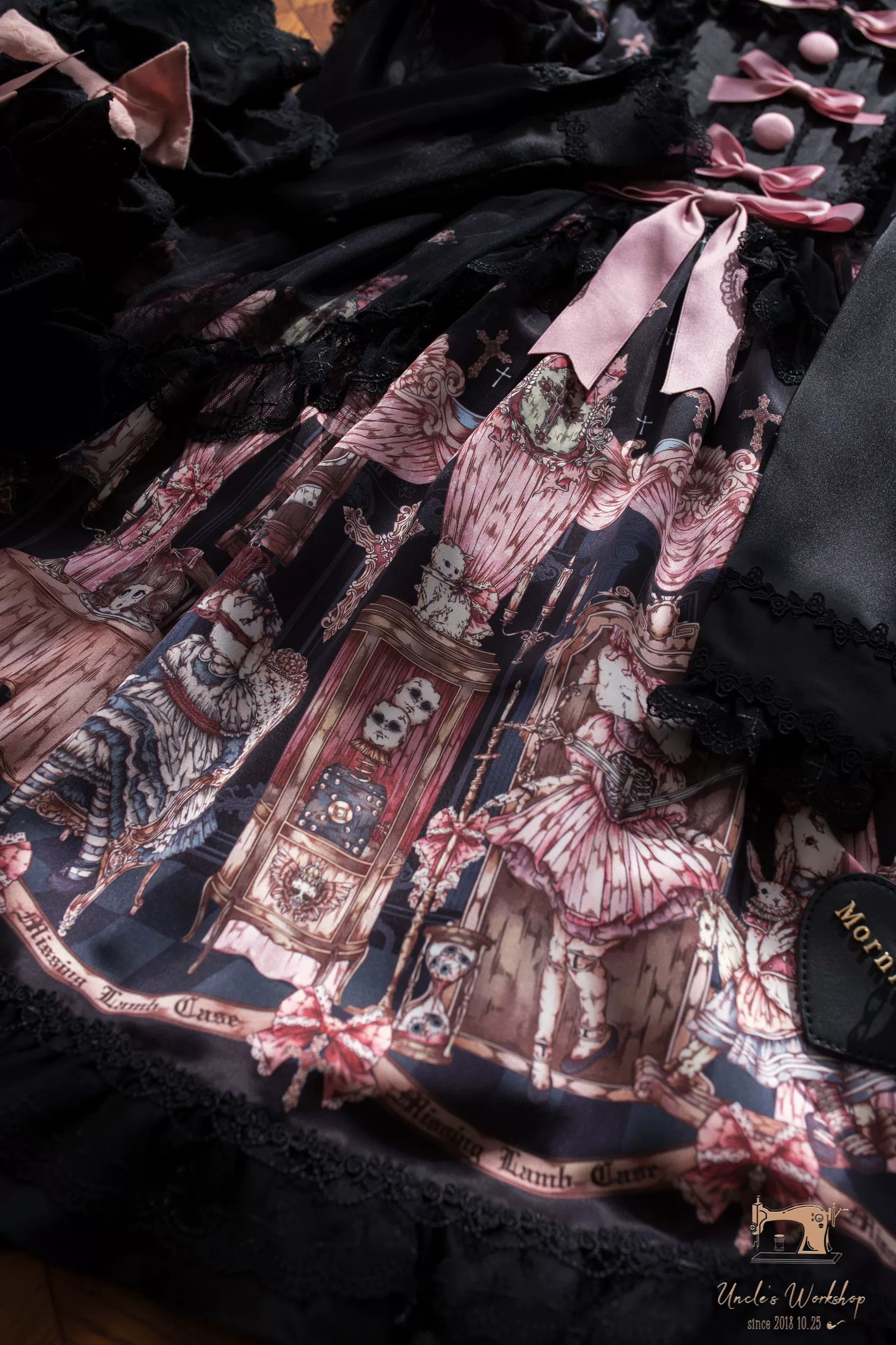 Missing Lamb Case - Gothic Lolita Dress Set with Sheep Prints - image 63