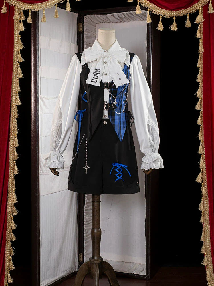 Kalila - Punk Lolita Dress Set Plaid Shorts Set - image 19