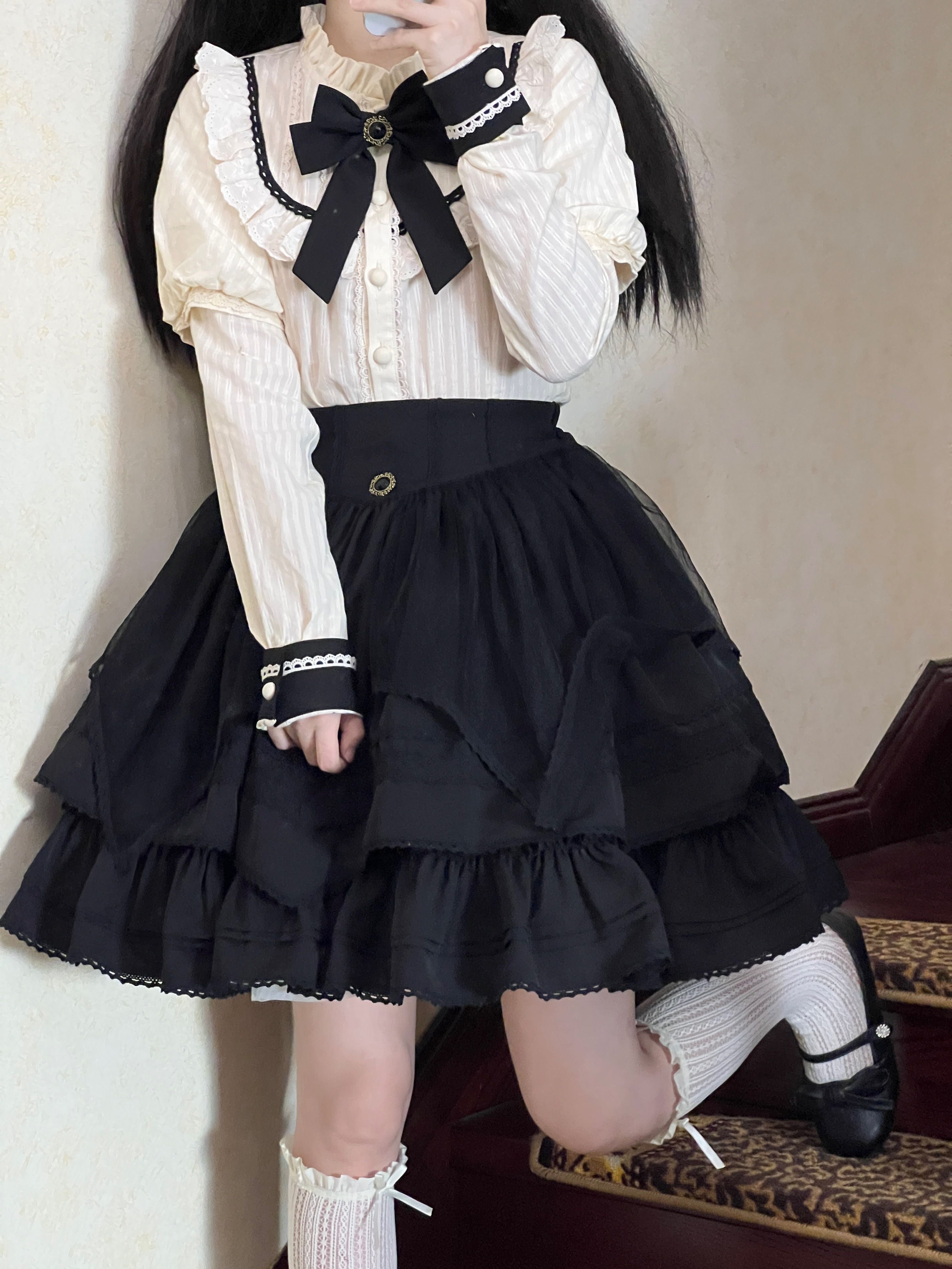 Rich Girl Elegant Lolita Blouse and Skirt Set - image 11