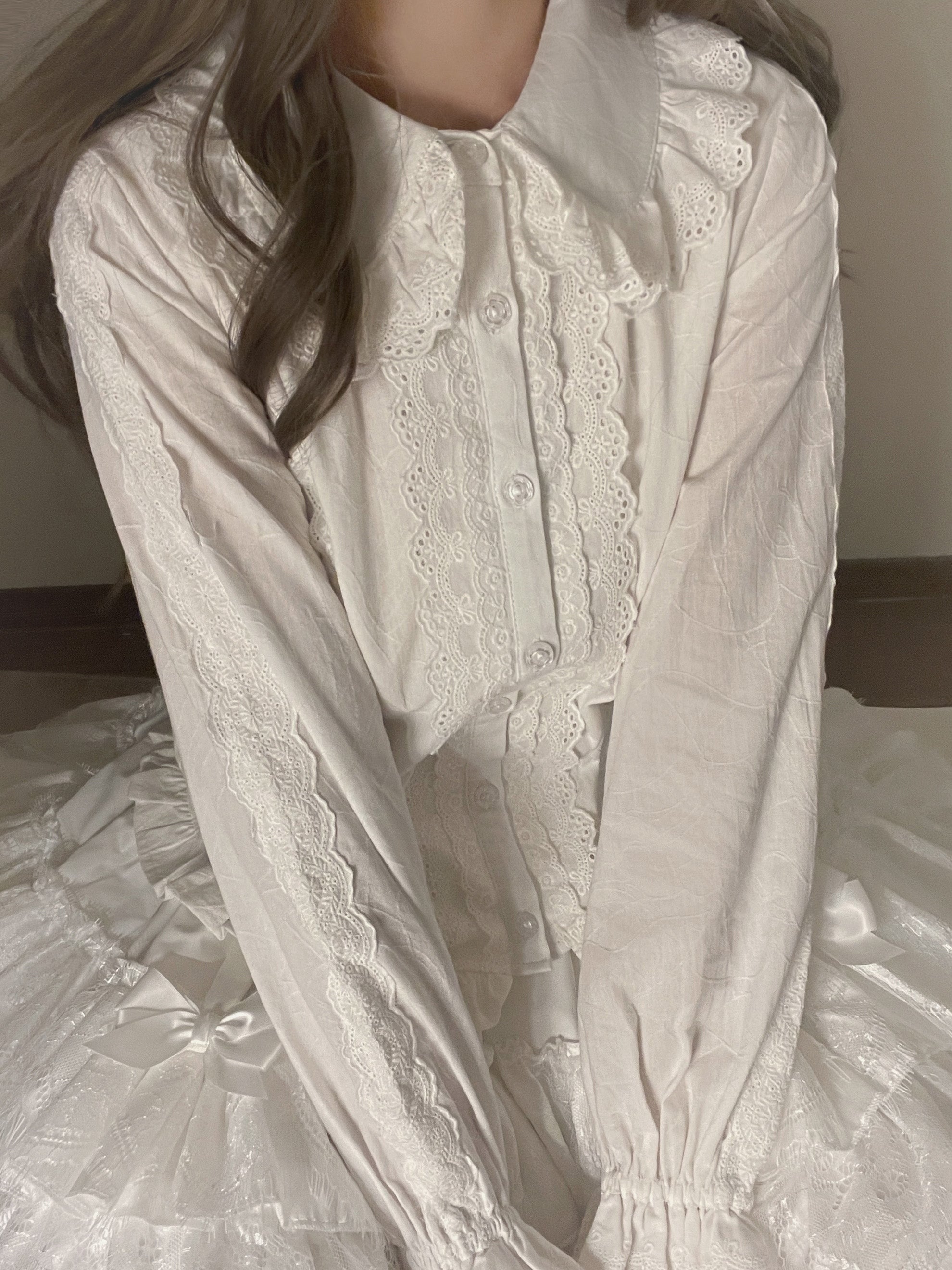 Lily - Kawaii Lolita Blouse Soft Girl Bubble Puff Sleeve - image 6