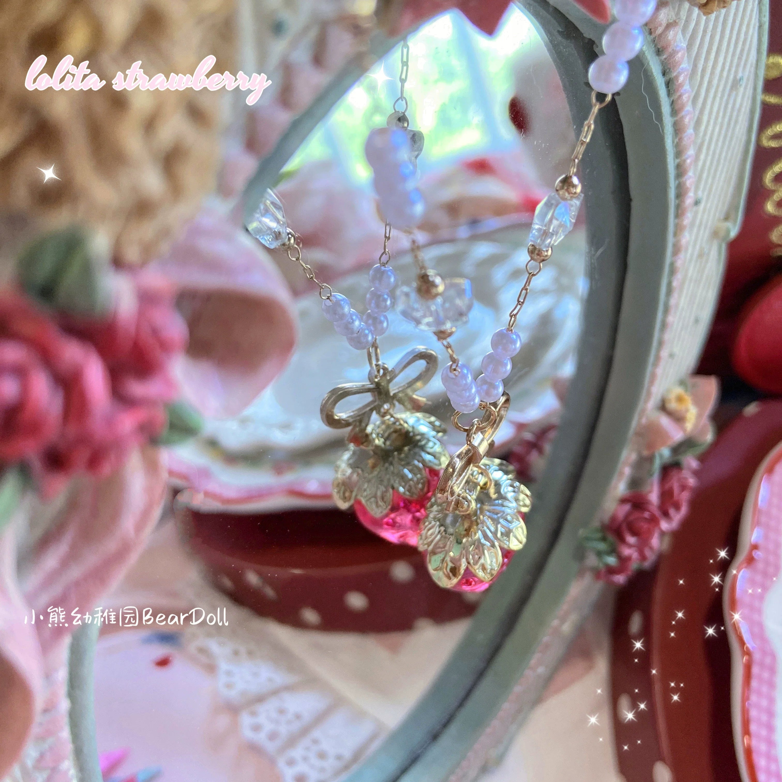 Sweet Lolita Strawberry Charlotte Necklace - image 21