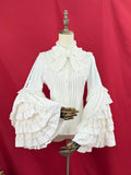 Hime Sleeved Classic Lolita Shirt, Detachable Bow - image 1
