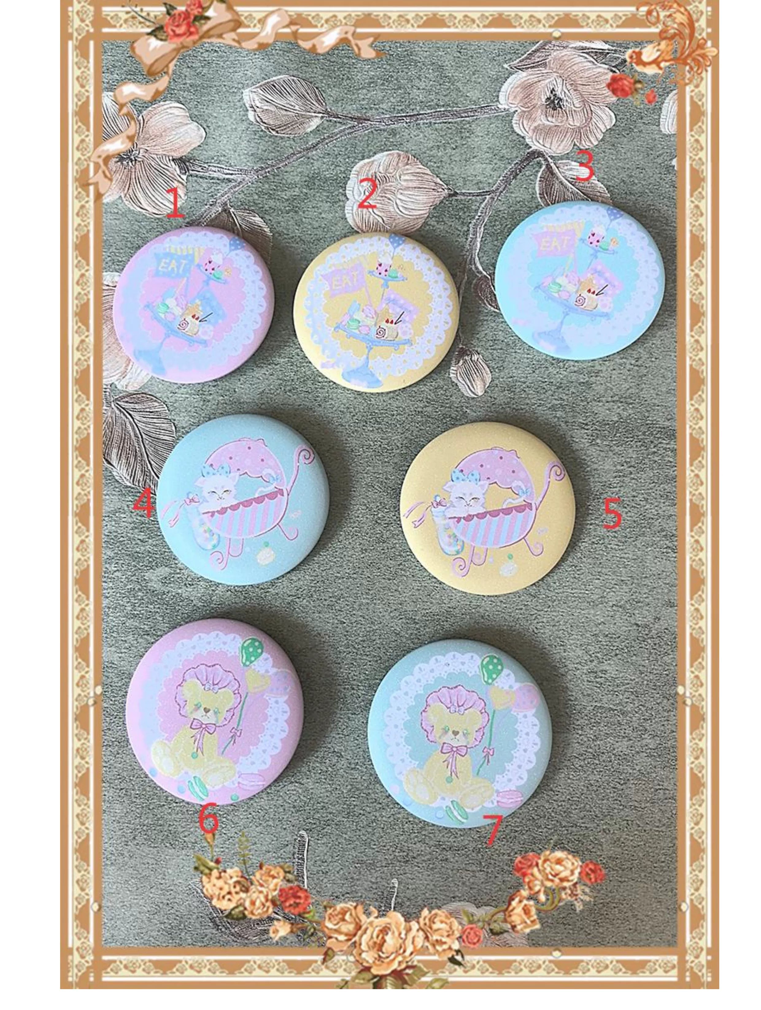 Macaron Dolly House - Sweet Lolita OP Printed Dress, Side Zipper and Accessories - image 15