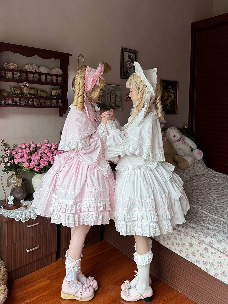 Praying Snowfall Old School Lolita Skirt Suit, Shirt and Cape - image 4