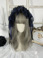 Gothic Lolita Headband Black Bow Lace Hair Accessory - image 5