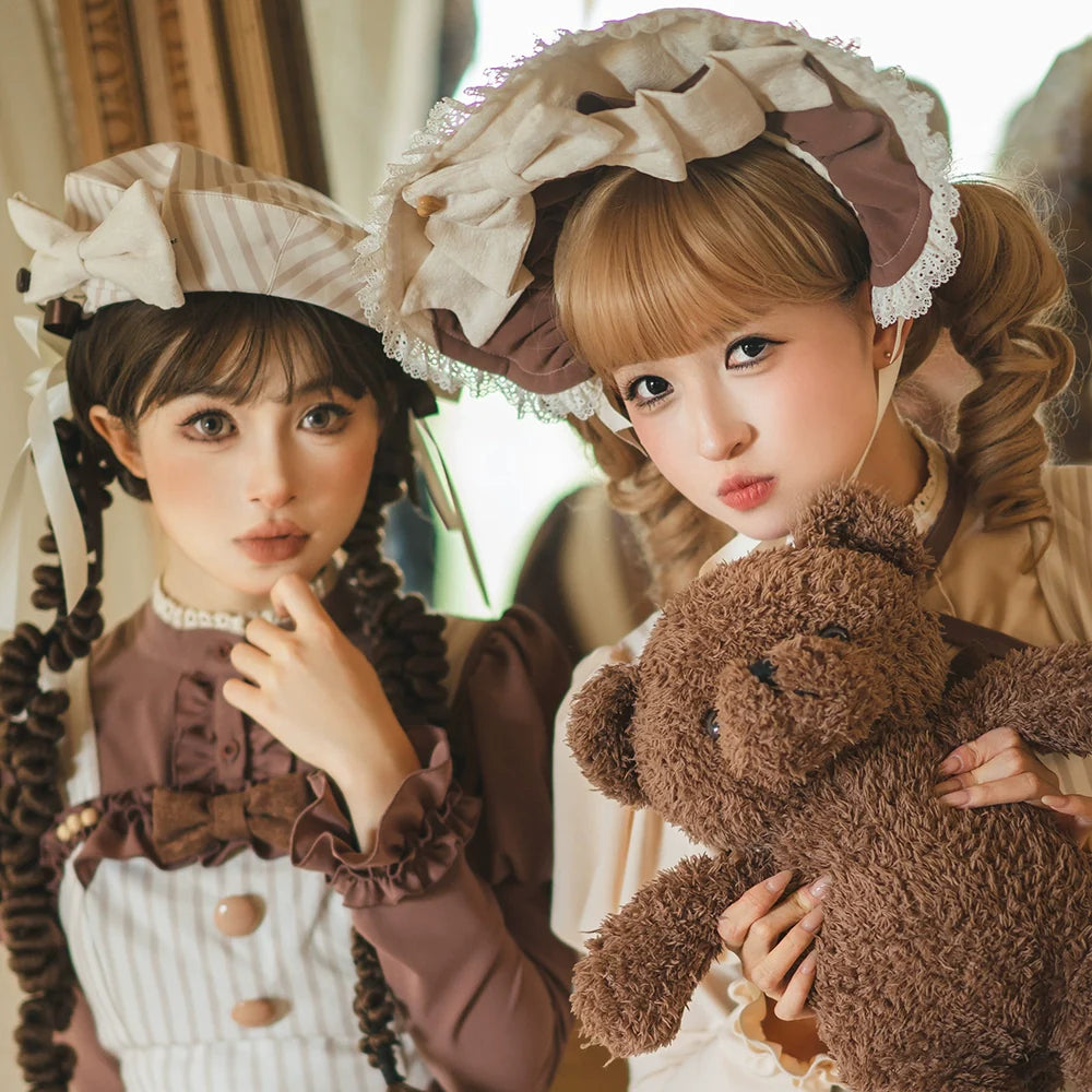 Classical Chocolate - Lolita Bowler Hats, BNT, Berets, Jabot and Brooches - image 3