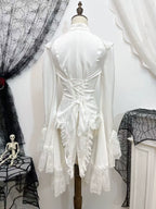 Butterfly Shadow - Gothic Lolita Ruffled Tailcoat Blouse - image 4