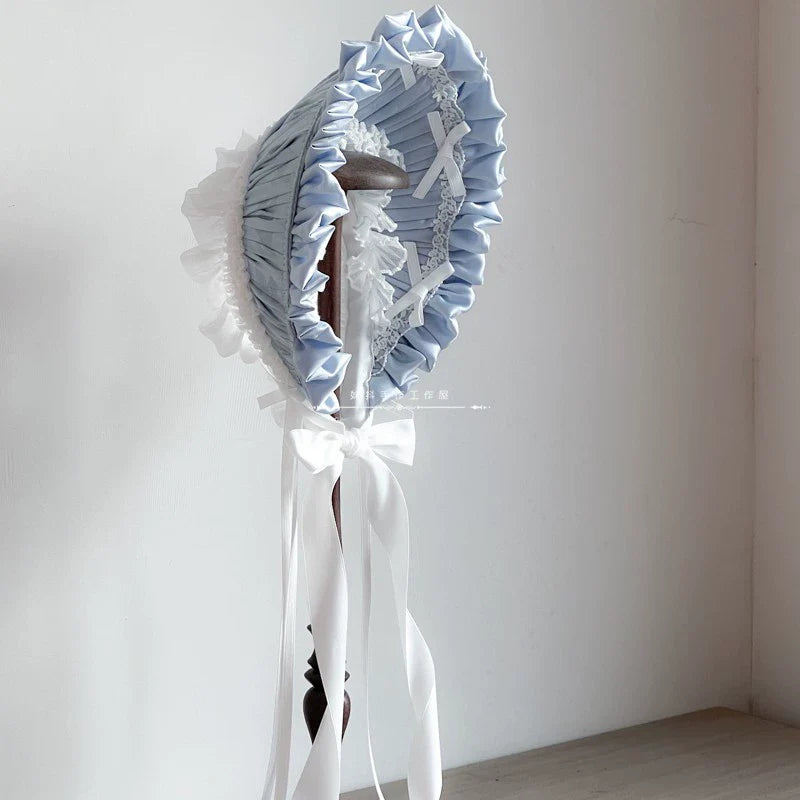 Elegant Lolita Bonnet Black Ribbon BNT - image 9