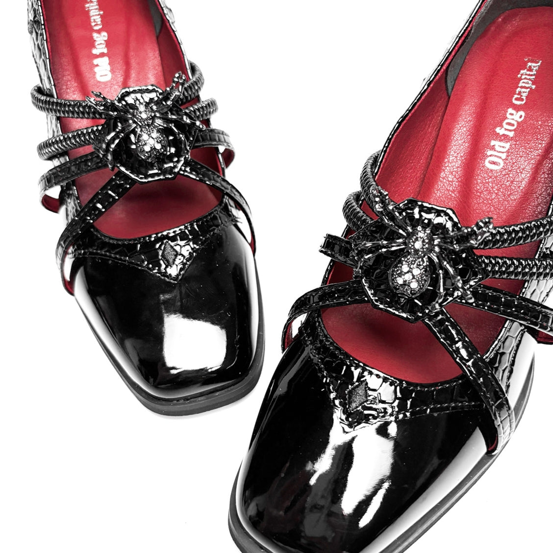 Spider Banquet - Croc Patent Gothic Lolita Heels - image 2