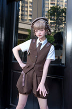 Ouji Lolita Brown Short Set - image 1