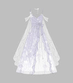 Han Lolita Dress Side Slit Purple JSK Dress - image 26