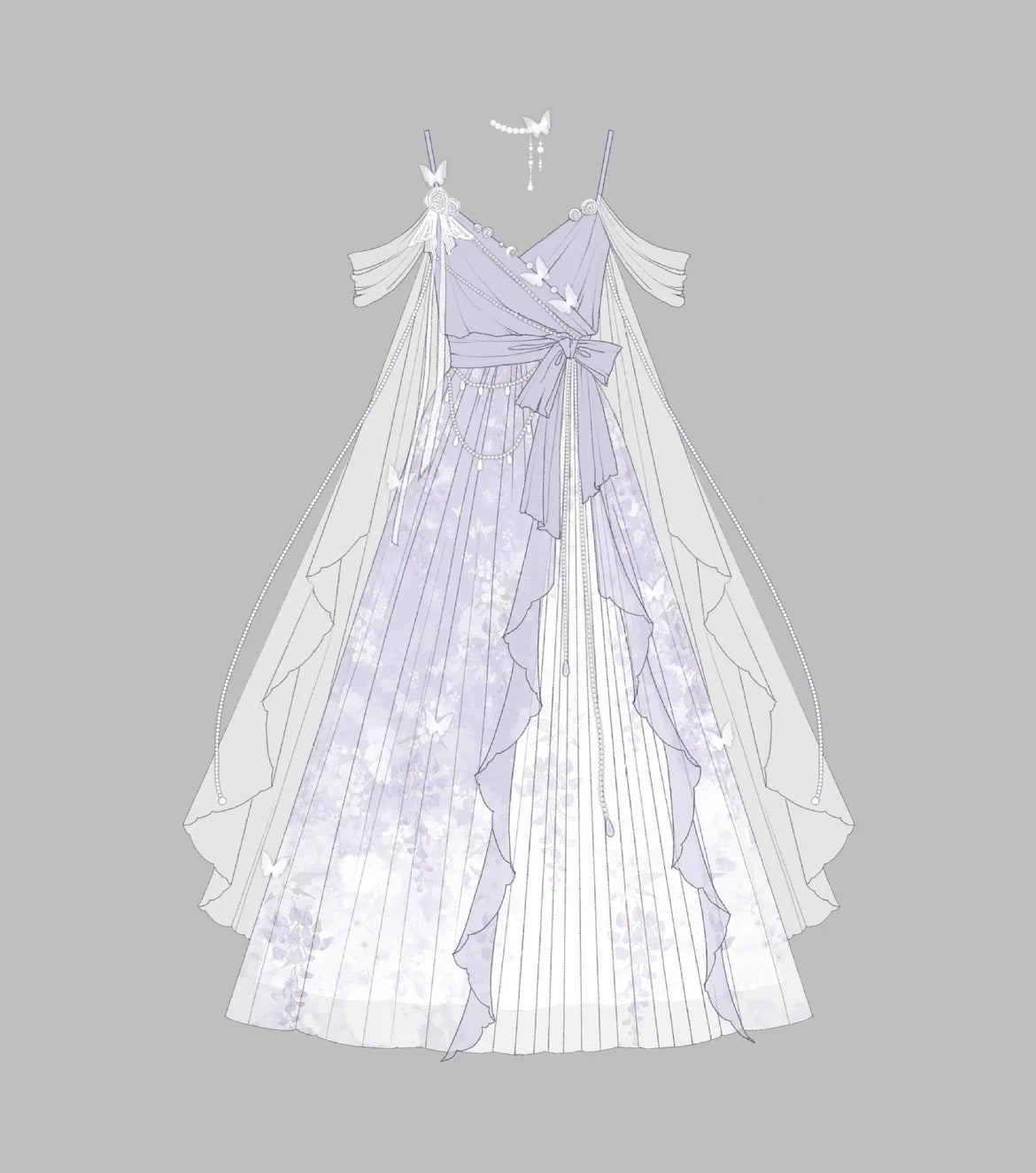 Han Lolita Dress Side Slit Purple JSK Dress - image 26