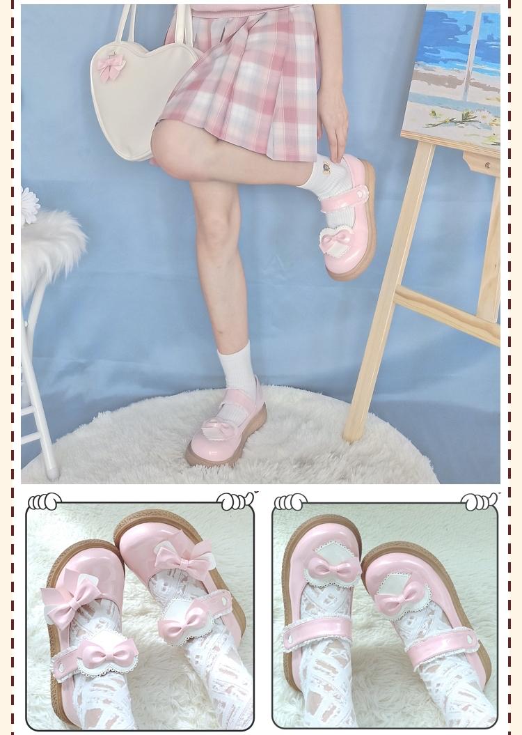 Cute Milkmaid Round Toe Multicolor Lolita Shoes - image 14