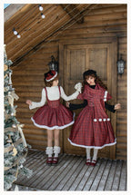 Wish Date - Twins Lolita Fishbone Bust-supporting JSK Winter Scarf-Cape and Accessories - image 6